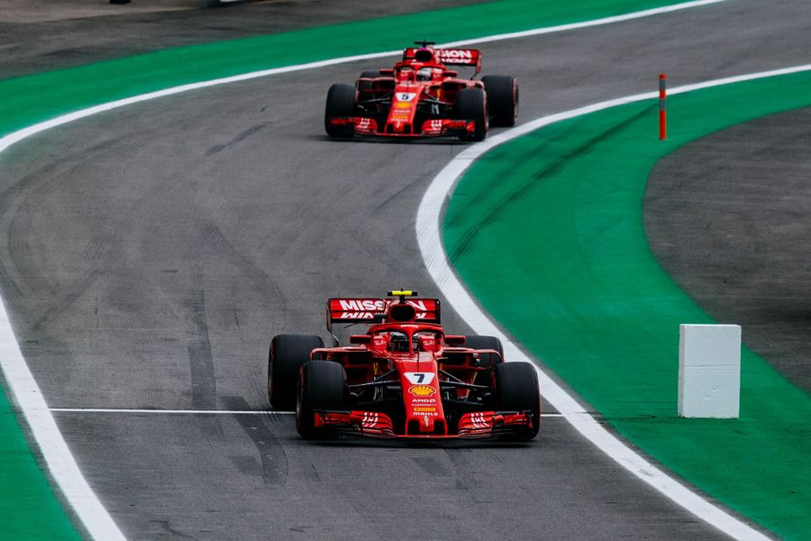 Kimi on the podium in Brazil
